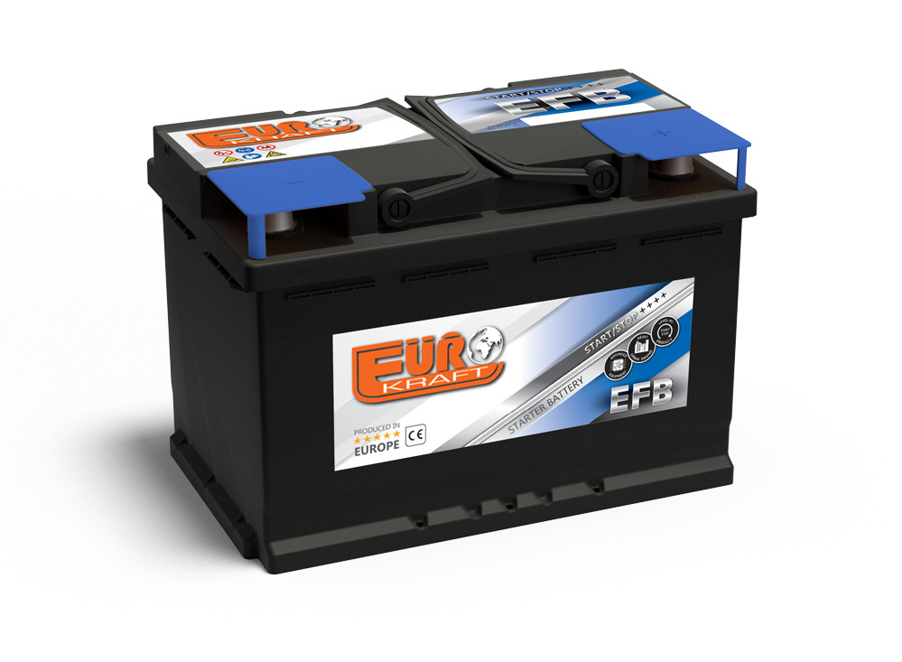 აკუმულატორი EUROKRAFT 45Ah/300A 12V JIS მარჯვენა (237x128x220)